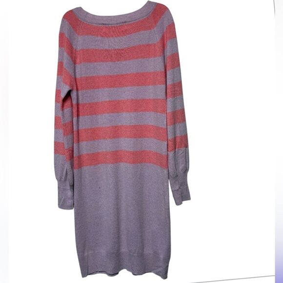 Cat's Tsumori Chisato Striped Cashmere and Angora Blend Long Sleeve Sweater Dres - Picture 5 of 12